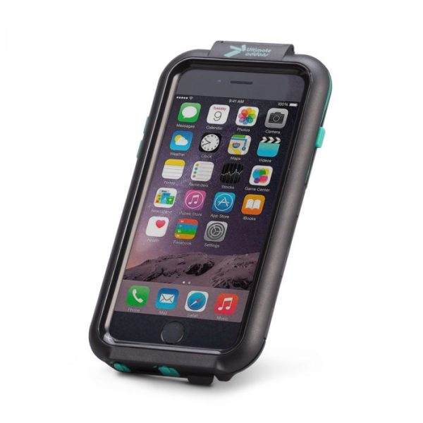PORTA TELEFONO MOTO UA-COM-I747-CTE +UA-BIKE CUSTODIAWATERPROOF RIGIDA PER IPHONE 6/6s/7/8 CON AGGANCIO MANUBRI TUBOLARI