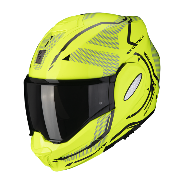 CASCO MODULARE EXO-TECH SQUARE NEON YELLOW BLACK