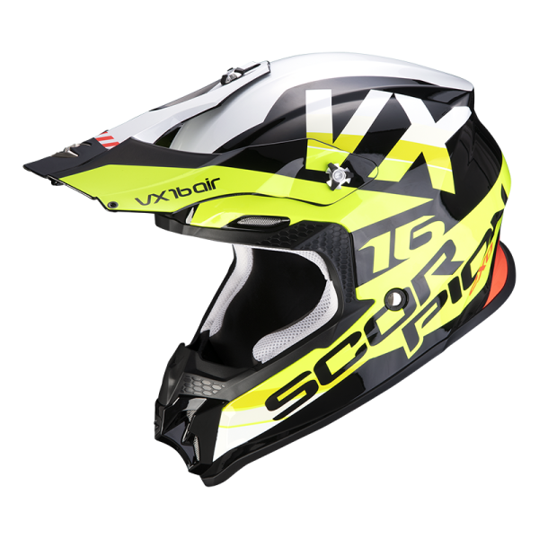 CASCO OFF ROAD VX-16 CROSS X-TURN BLACK NEON YELLOW WHITE