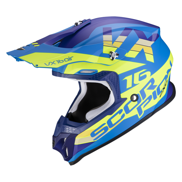 CASCO OFF ROAD VX-16 CROSS X-TURN MATT BLUE NEON YELLOW