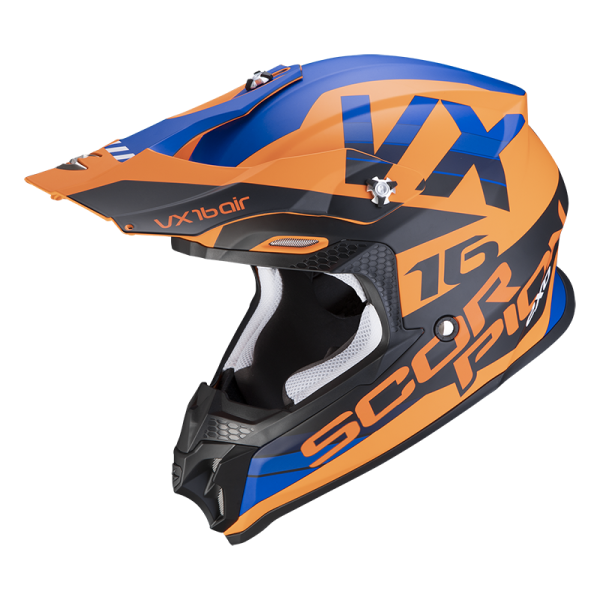 CASCO OFF ROAD VX-16 CROSS X-TURN MATT ORANGE BLUE