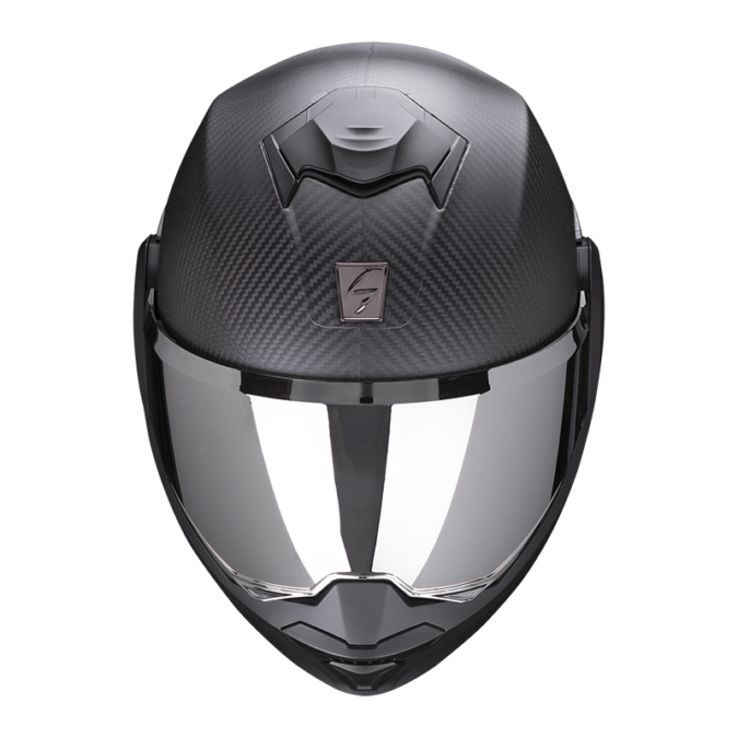 CASCO MODULARE EXO-TECH CARBON SOLID MATT BLACK - immagine 3