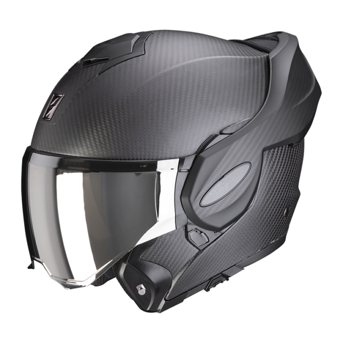 CASCO MODULARE EXO-TECH CARBON SOLID MATT BLACK - immagine 2