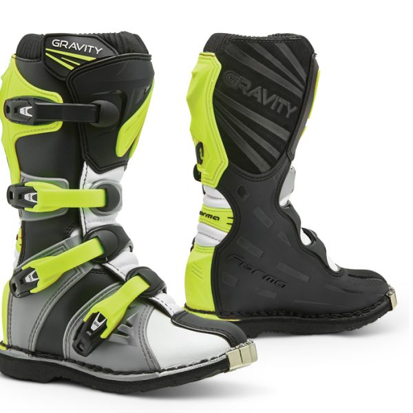 STIVALI CROSS GRAVITY BAMBINO GRAY-WHITE-YELLOW FLUO