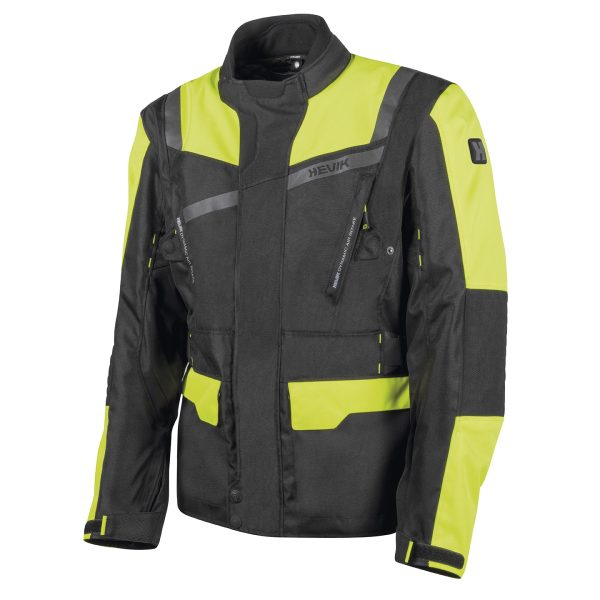 GIACCA MOTO – STELVIO UOMO NERO GIALLO FLUO