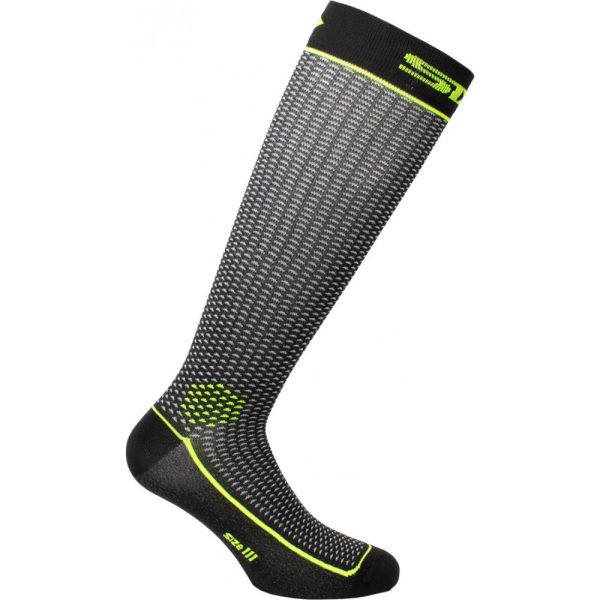 CALZA LUNGA BLACK CARBON-YELLOW