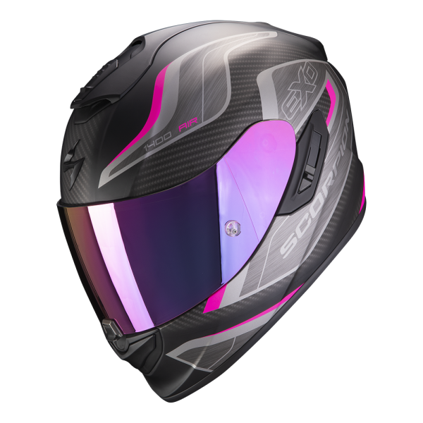 CASCO INTEGRALE EXO-1400 AIR ATTUNE MATT BLACK PINK