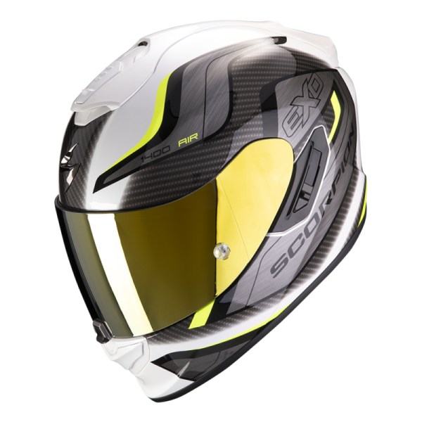 CASCO INTEGRALE EXO-1400 AIR ATTUNE WHITE NEON YELLOW CASCO INTEGRALE EXO-1400 AIR ATTUNE WHITE NEON YELLOW