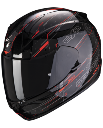 CASCO INTEGRALE EXO-390 BEAT BLACK NEON RED