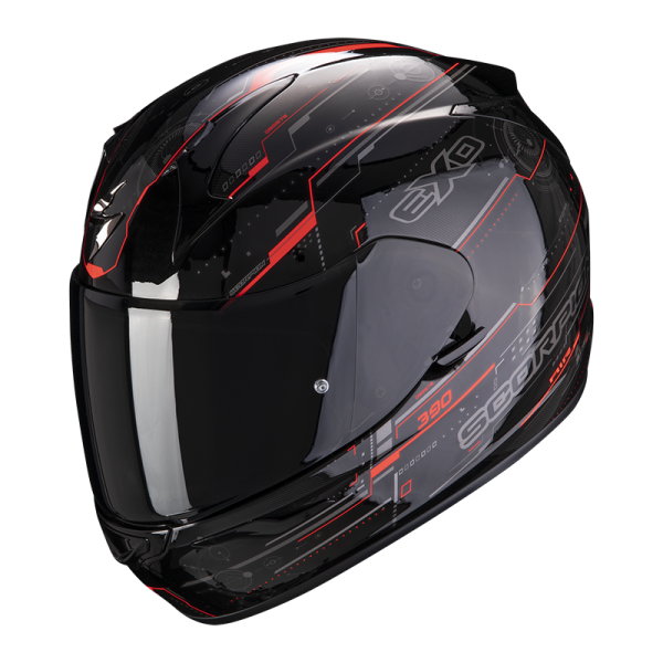 CASCO INTEGRALE EXO-390 BEAT BLACK NEON RED
