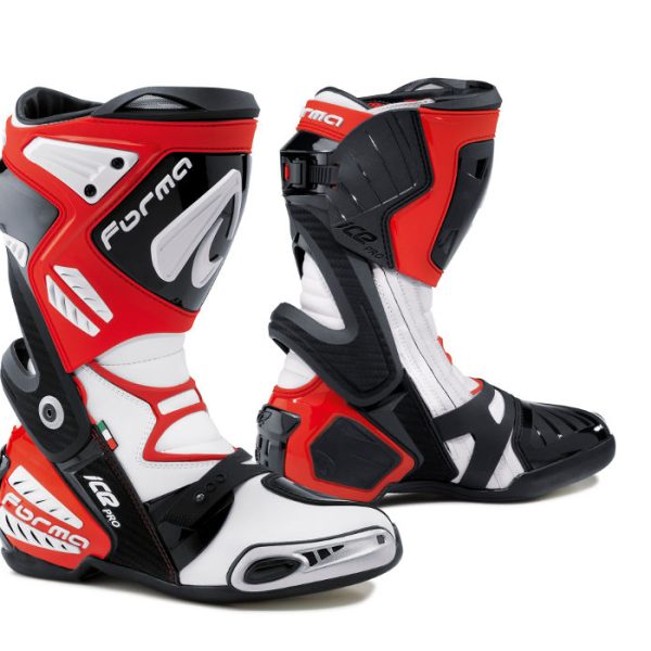 STIVALI RACING ICE PRO BLACK-WHITE-RED