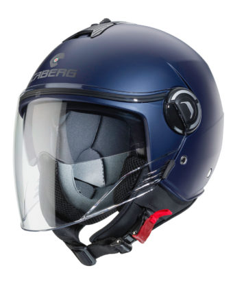 Casco jet Caberg Riviera V4 blu opaco yama