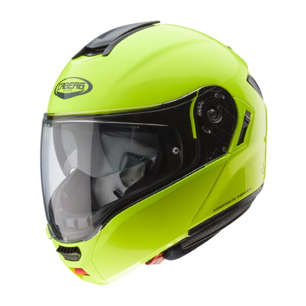 Casco modulare Caberg Levo Hivizion giallo fluo