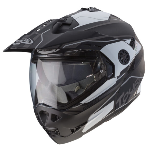 Casco modulare Caberg Tourmax Marathon nero opaco – bianco – antracite