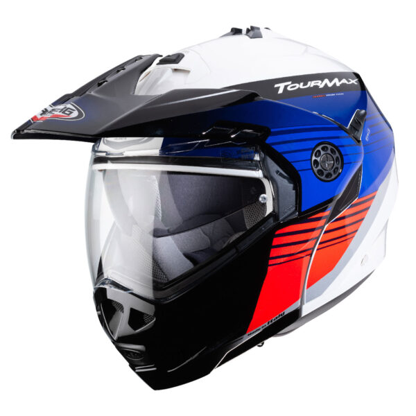 Casco modulare Caberg Tourmax Titan bianco – blu – rosso