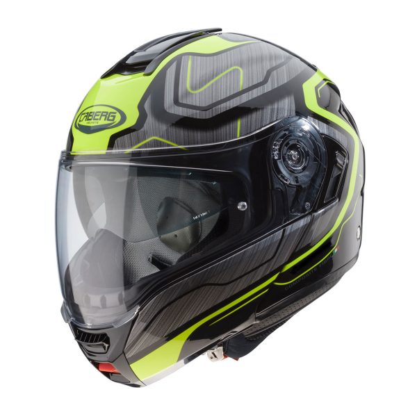 Casco modulare Caberg Levo Flow nero – antracite – giallo fluo