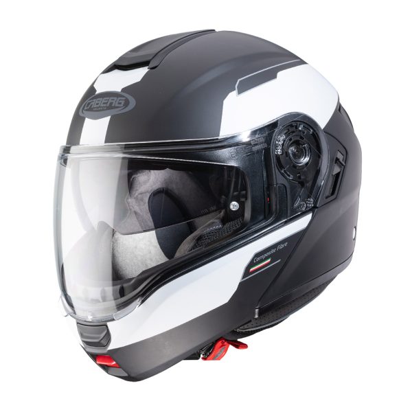 Casco modulare Caberg Levo Prospect nero opaco – bianco