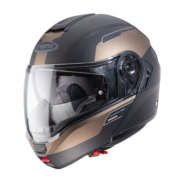 Casco modulare Caberg Levo Prospect nero opaco – bronzo