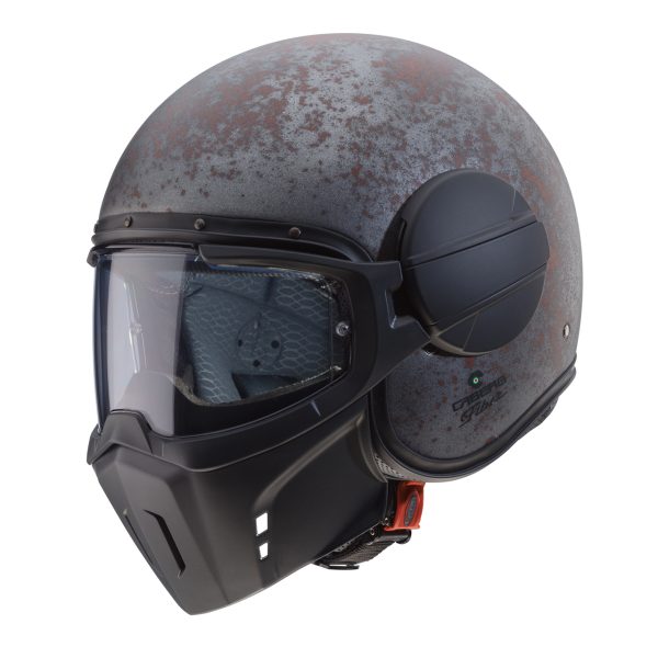 Casco jet Caberg Ghost Rusty con maschera removibile