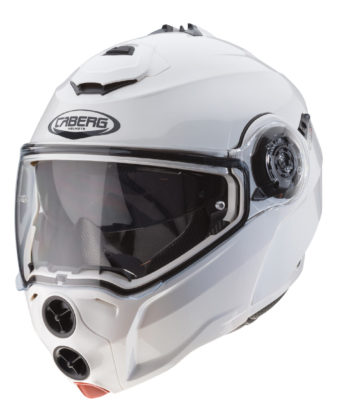 Casco modulare Caberg Droid bianco metallizzato