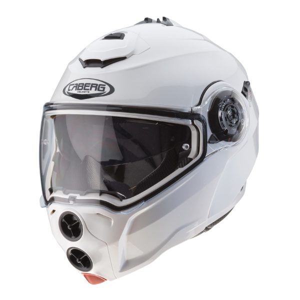 Casco modulare Caberg Droid bianco metallizzato