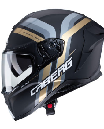 Casco integrale Caberg Drift Evo Vertical nero opaco – oro – antracite