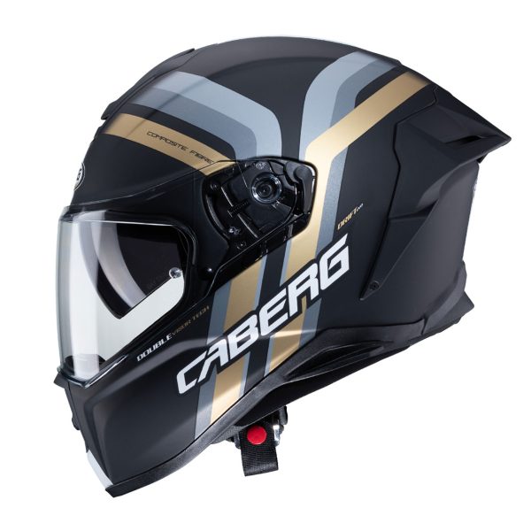 Casco integrale Caberg Drift Evo Vertical nero opaco – oro – antracite