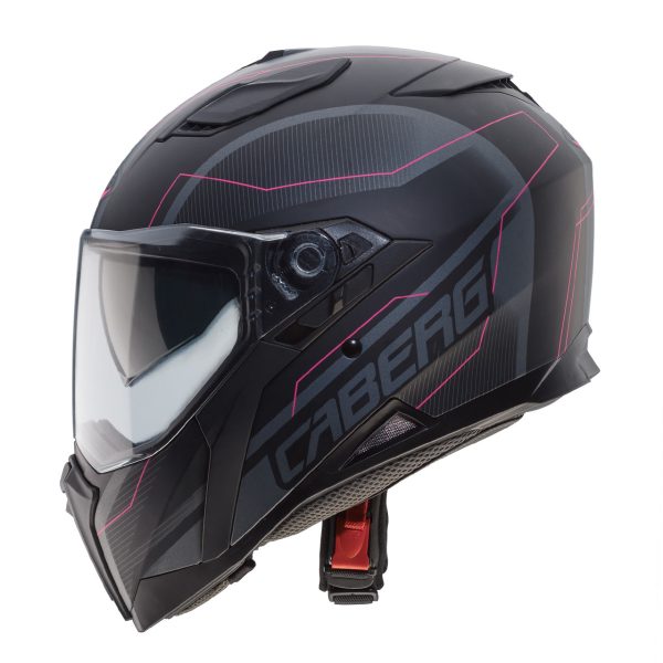 Casco integrale Caberg Jackal Supra nero opaco – antracite – rosa