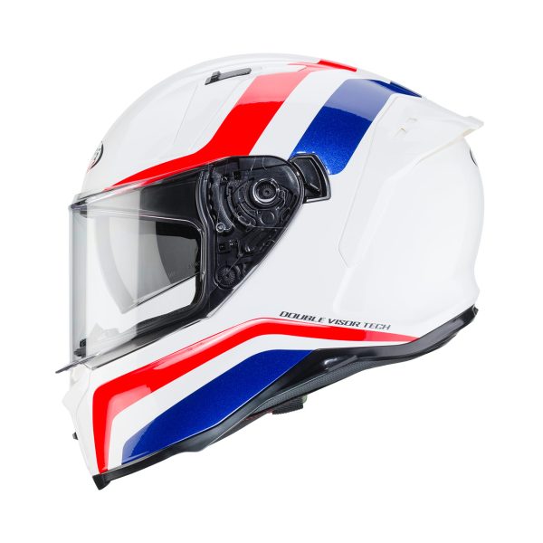 Casco integrale Caberg Avalon Blast bianco – blu – rosso