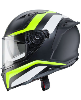 Casco integrale Caberg Avalon Blast nero opaco – bianco – giallo fluo