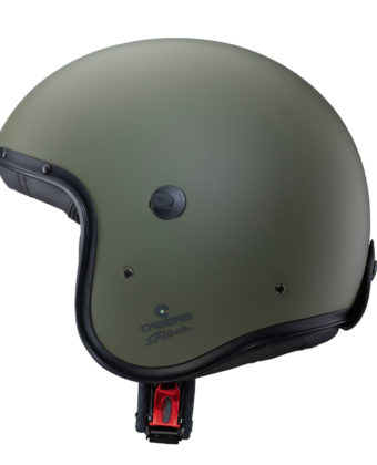 Casco jet Caberg Freeride verde militare opaco