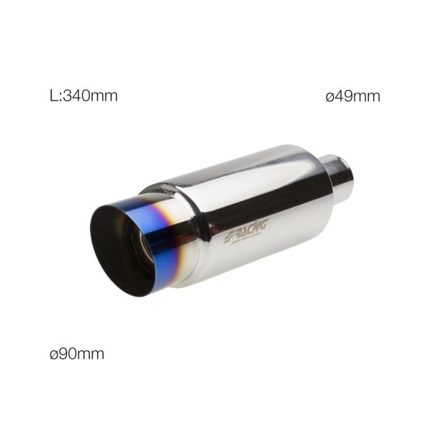 Marmitta rotonda inclinata acciaio inox