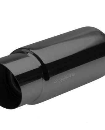 Marmitta rotonda inclinata acciaio inox nero
