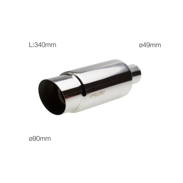 Marmitta rotonda inclinata acciaio inox