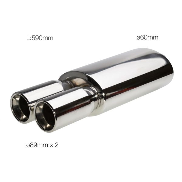 Marmitta rotonda doppia acciaio inox