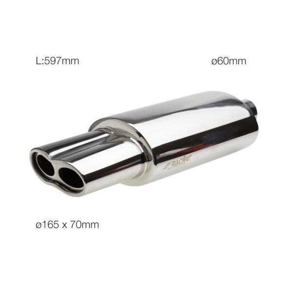 Marmitta ovale doppia acciaio inox