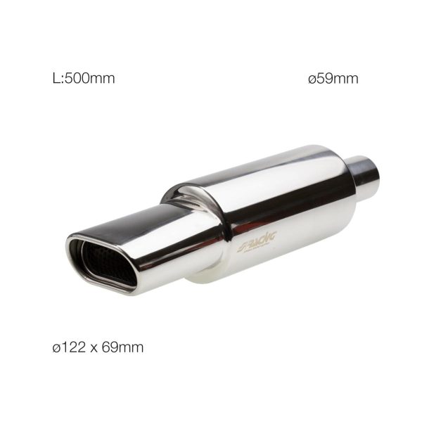 Marmitta ovale inclinata acciaio inox