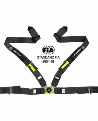 Cintura 4 punti nera omologata FIA