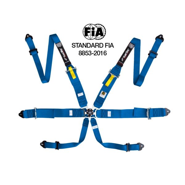 Cintura 6 punti blu omologata FIA