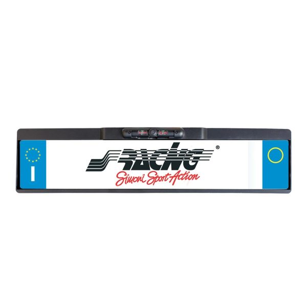 Portatarga con videocamera posteriore