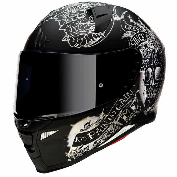 CASCO INTEGRALE REVENGE 2 SKULL & ROSES A1 MATT BLACK
