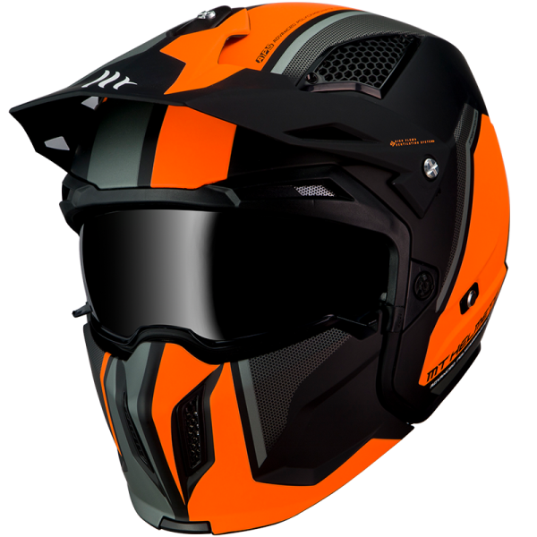 CASCO TRIAL SMONTABILE STREETFIGHTER SV TWIN C4 MATT FLUOR ORANGE