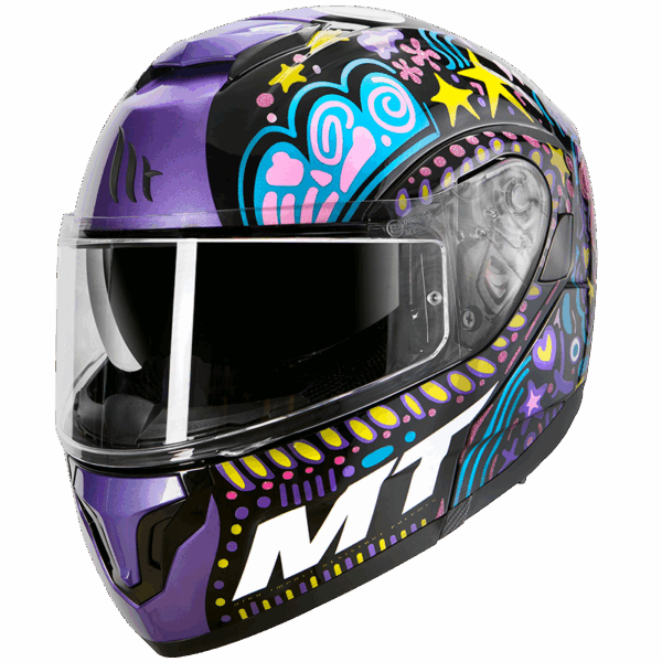 CASCO MODULARE ATOM SV GRAFICA AXA A1 GLOSS BLACK