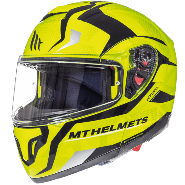 CASCO MODULARE ATOM SV GRAFICA DIVERGENCE F1 GLOSS GIALLO FLUO