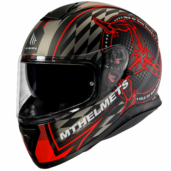 CASCO INTEGRALE THUNDER 3 SV ISLE OF MAN MATTBLACK  RED