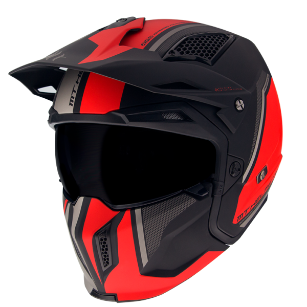 CASCO TRIAL SMONTABILE STREETFIGHTER SV TWIN C5 MATT RED